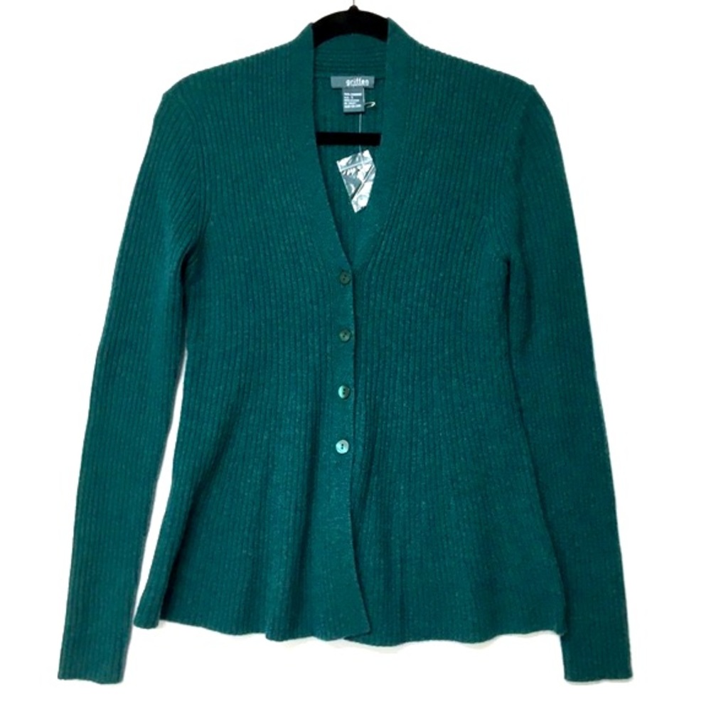 Women's Teal Cardigan Sweater
